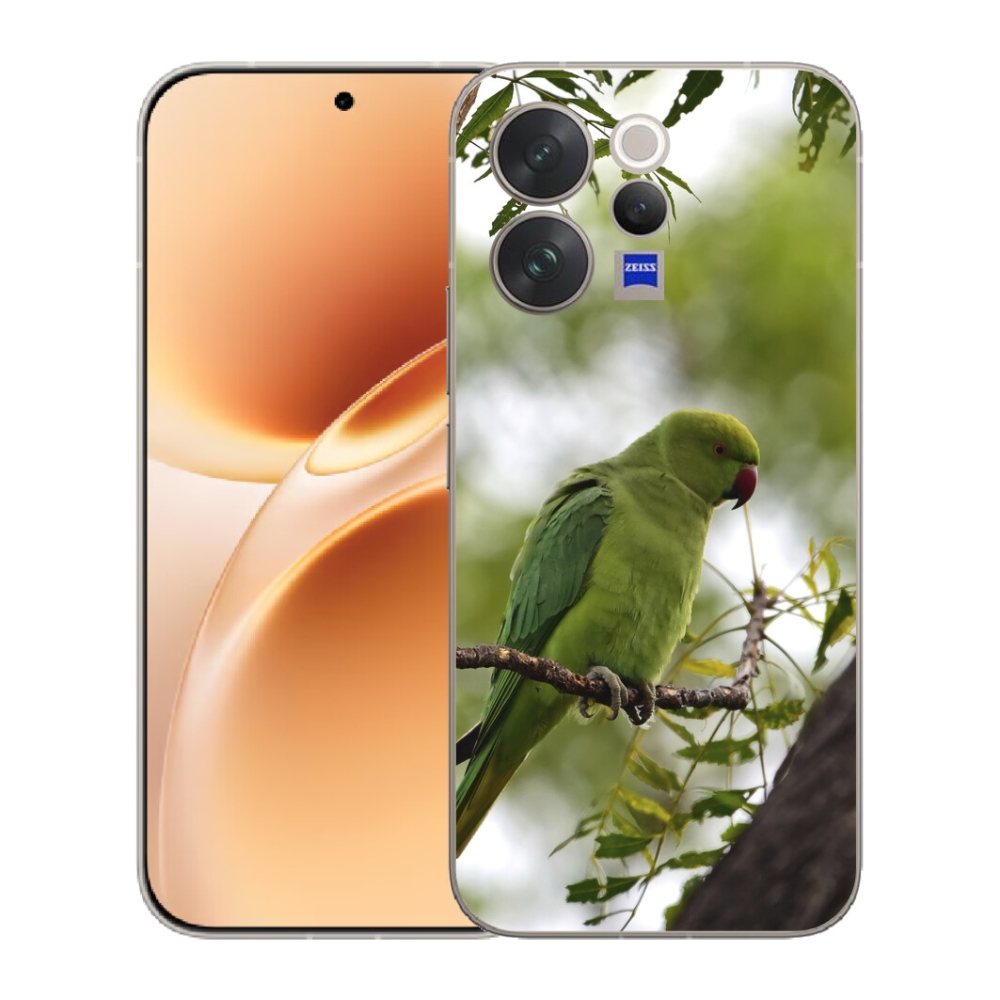 Gélový kryt mmCase na Vivo V70 - zelený papagáj