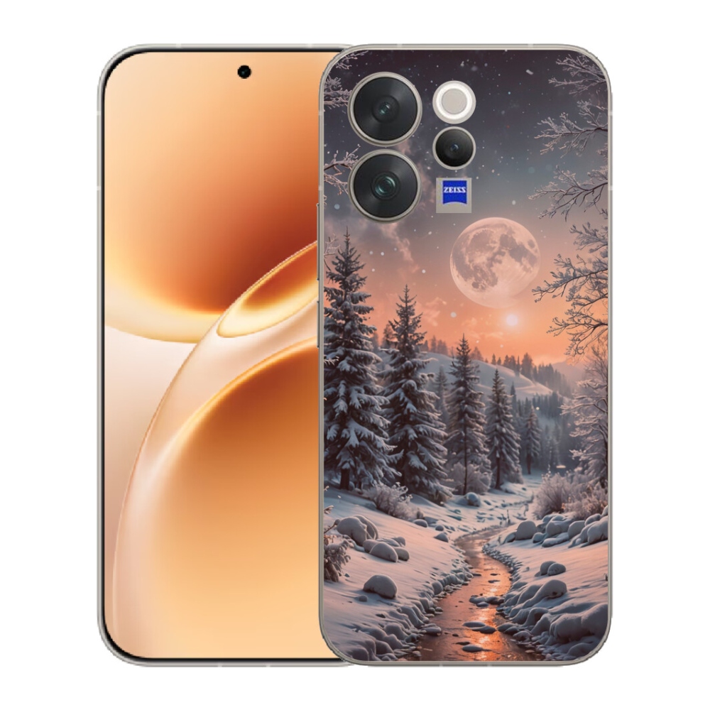 Gélový kryt mmCase na Vivo V70 - zimná krajina 2