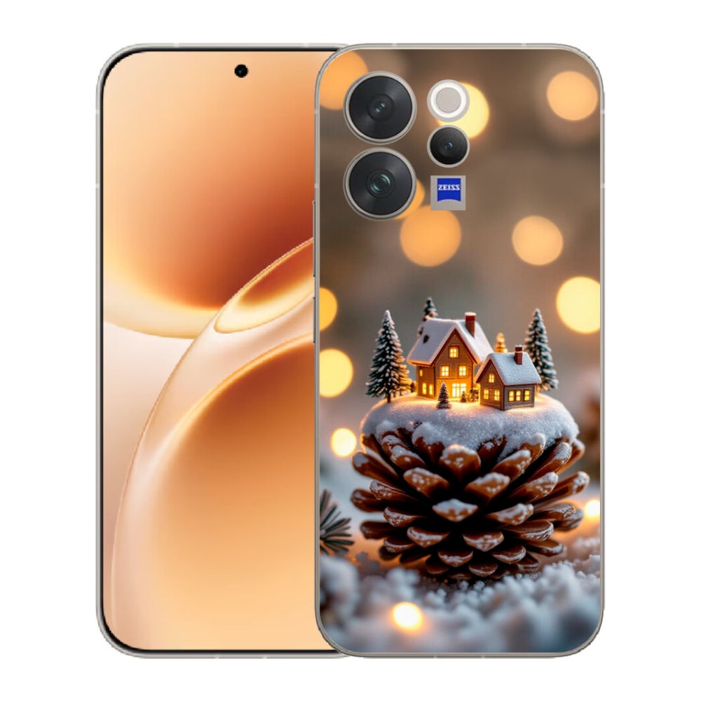Gélový kryt mmCase na Vivo V70 - zimná dedinka