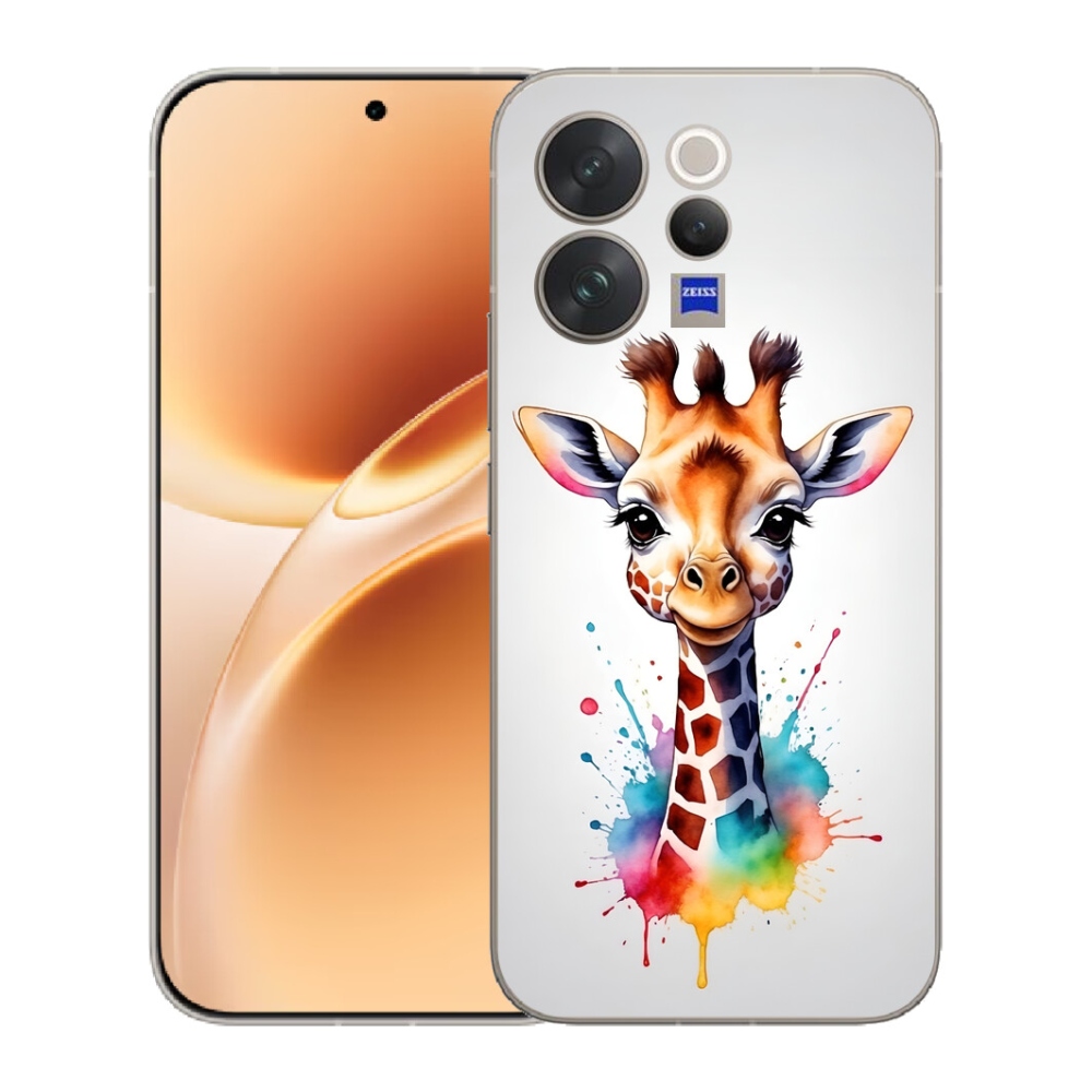 Gélový kryt mmCase na Vivo V70 - žirafa 1