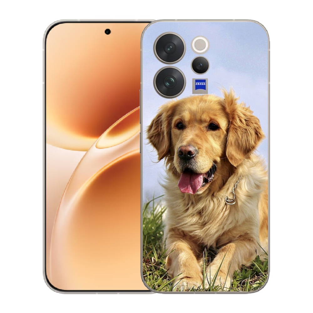 Gélový kryt mmCase na Vivo V70 - zlatý retriever