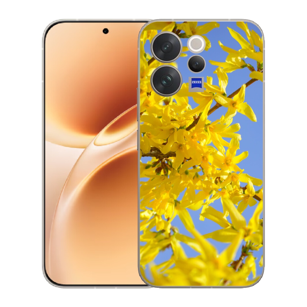 Gélový kryt mmCase na Vivo V70 - žlté kvety