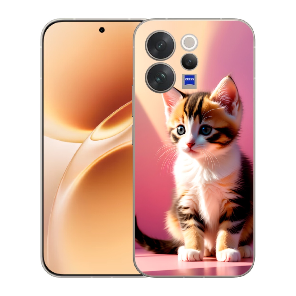 Gélový kryt mmCase na Vivo V70 - zvedavé mačiatko 2