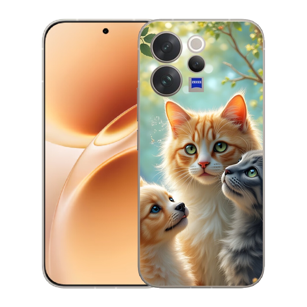 Gélový kryt mmCase na Vivo V70 - zvieracie priateľstvo 2
