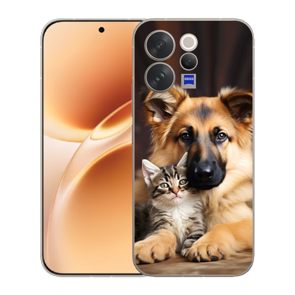 Gélový kryt mmCase na Vivo V70 - zvieracie priateľstvo