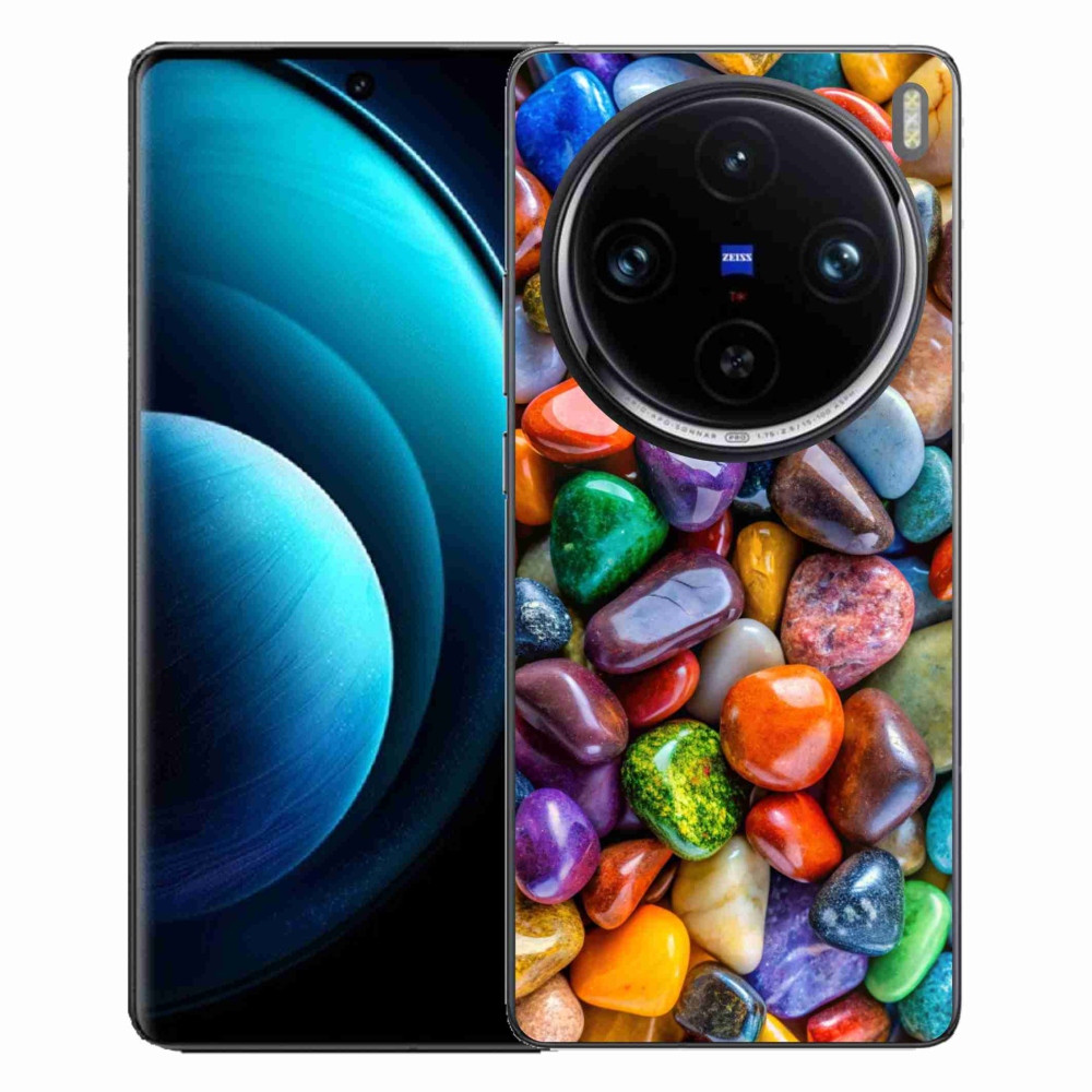 Gélový kryt mmCase na Vivo X100 Pro 5G - farebné kamienky