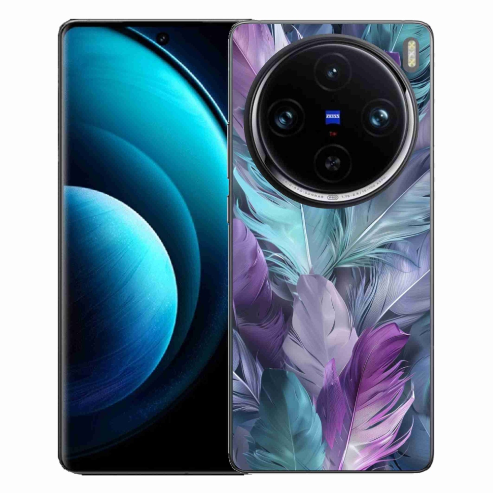 Gélový kryt mmCase na Vivo X100 Pro 5G - farebné perie 2