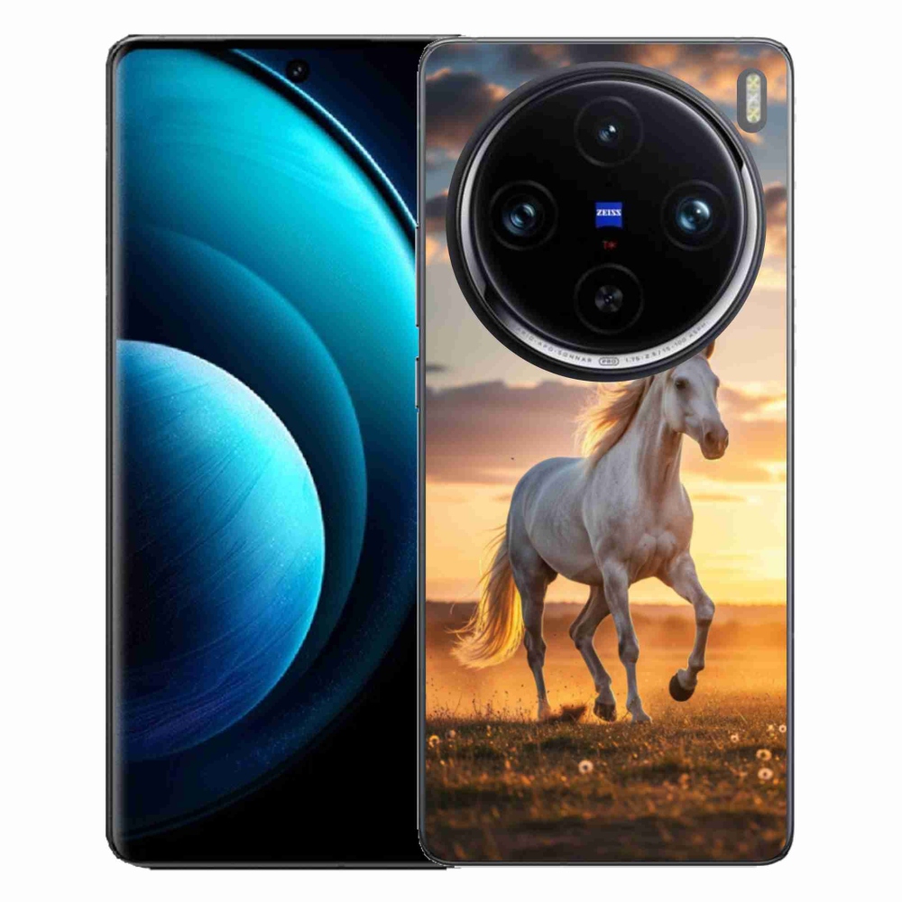 Gélový kryt mmCase na Vivo X100 Pro 5G - bežiaci biely kôň 2
