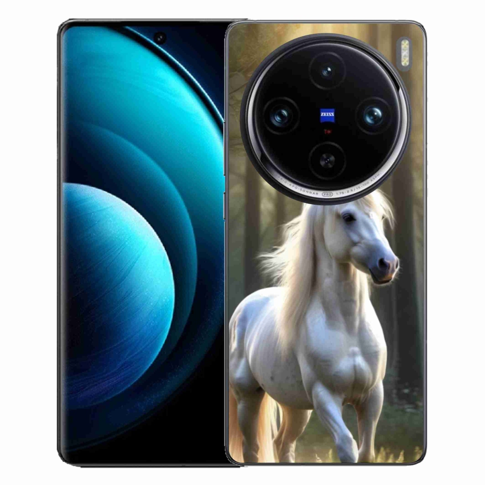 Gélový kryt mmCase na Vivo X100 Pro 5G - biely kôň 3