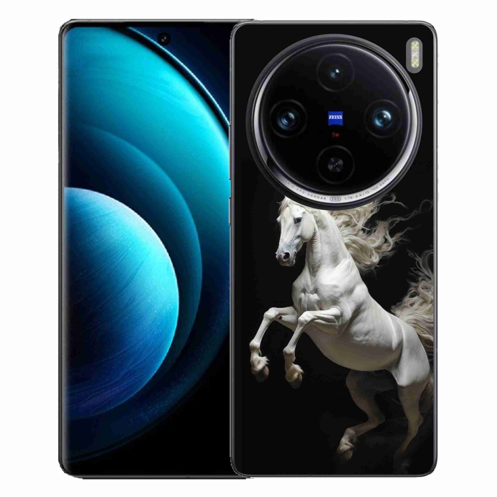 Gélový kryt mmCase na Vivo X100 Pro 5G - biely kôň 4