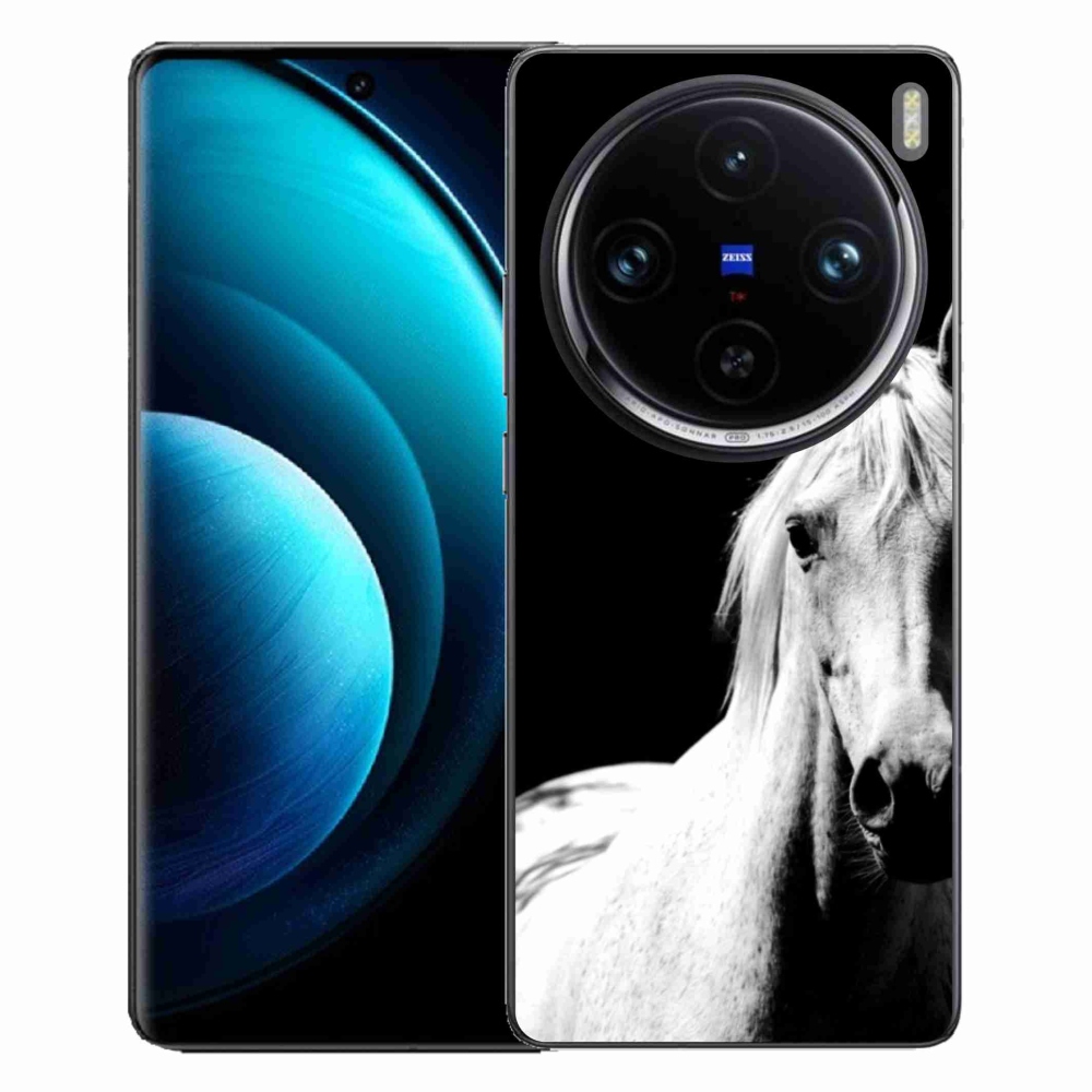 Gélový kryt mmCase na Vivo X100 Pro 5G - biely kôň 5