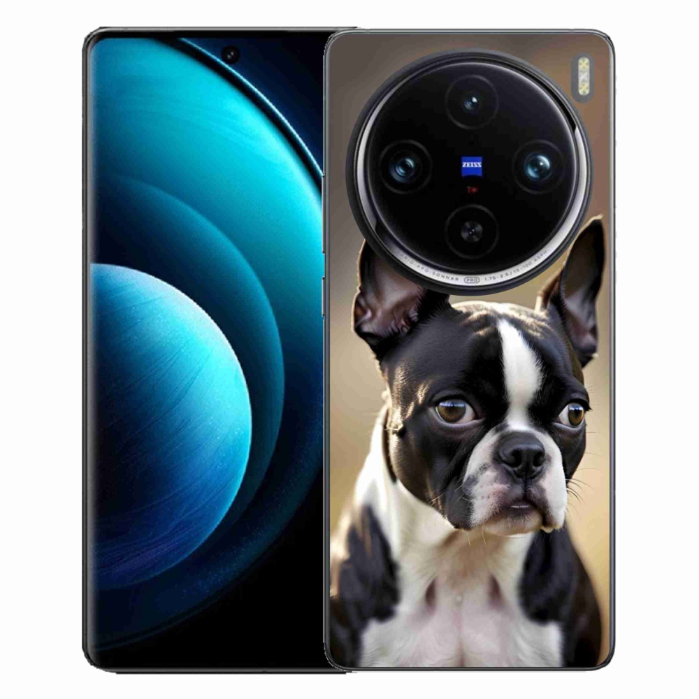 Gélový kryt mmCase na Vivo X100 Pre 5G - bostonský teriér
