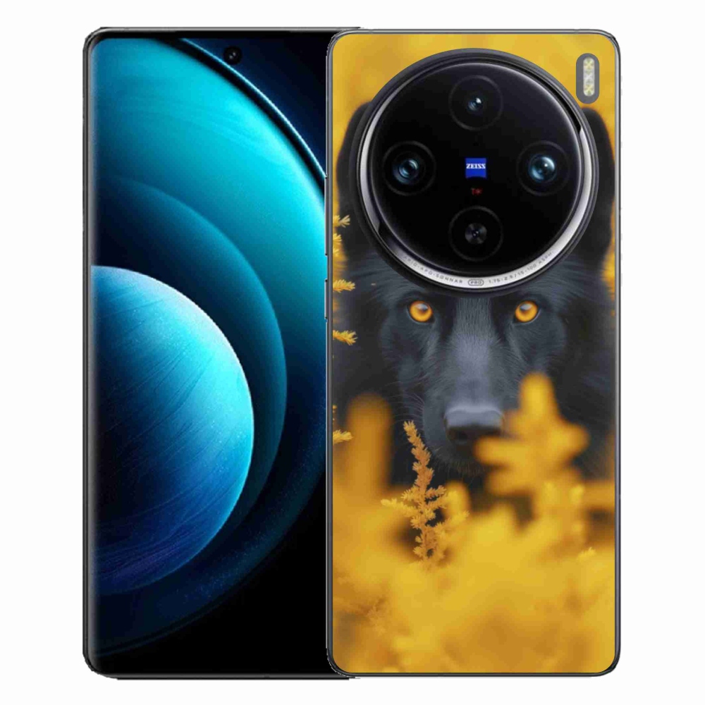 Gélový kryt mmCase na Vivo X100 Pro 5G - čierny vlk 2