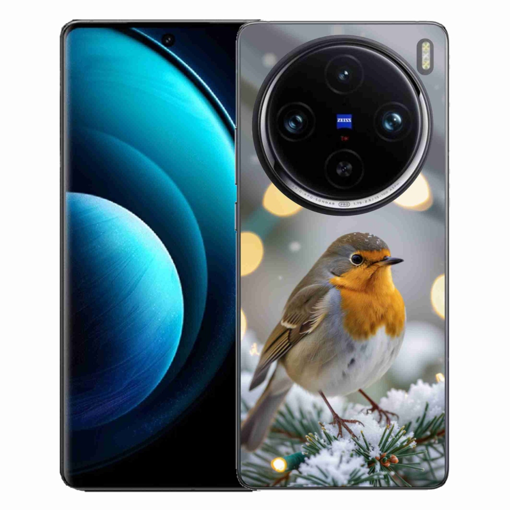 Gélový kryt mmCase na Vivo X100 Pro 5G - červienka v zime