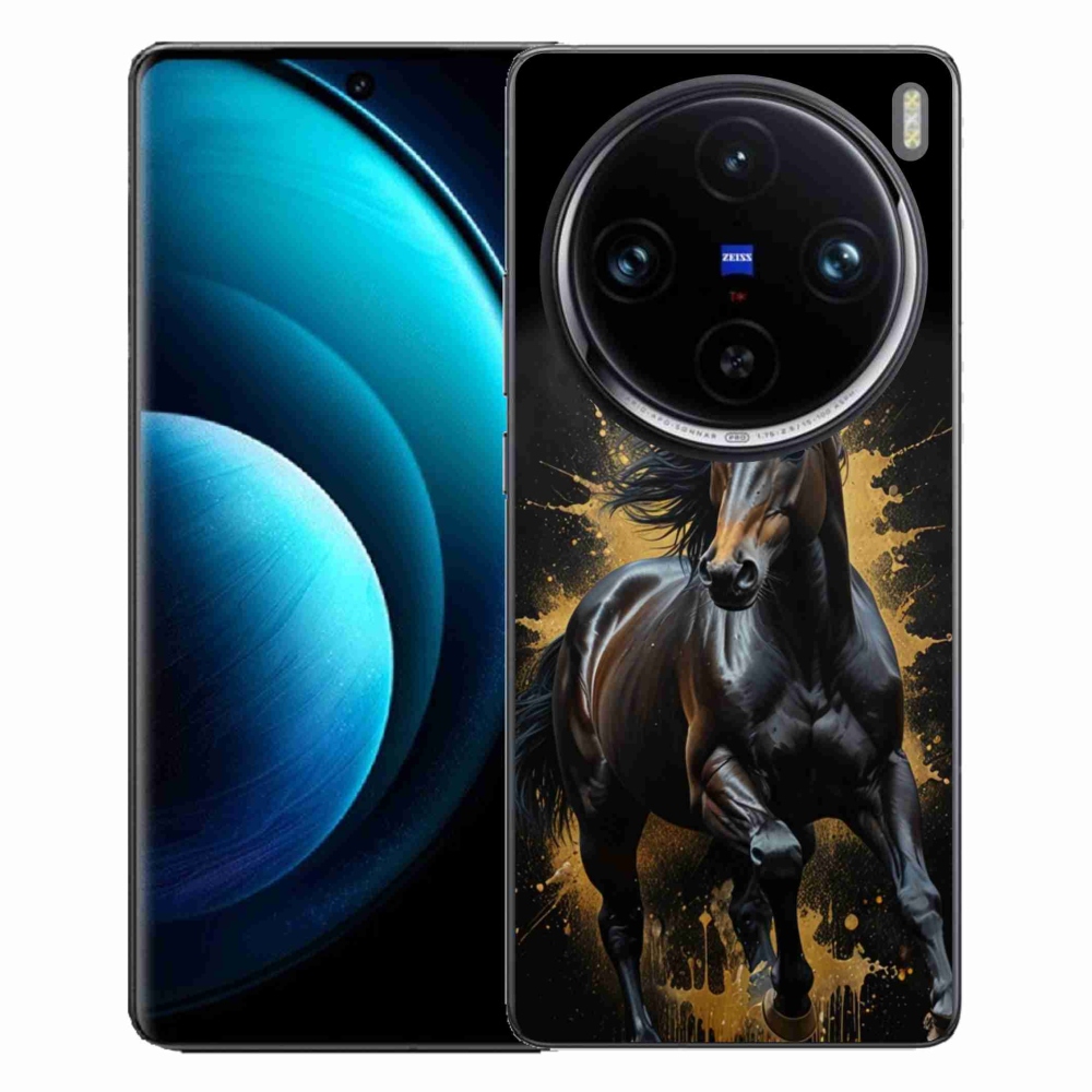 Gélový kryt mmCase na Vivo X100 Pro 5G - elegantný čierny žrebec