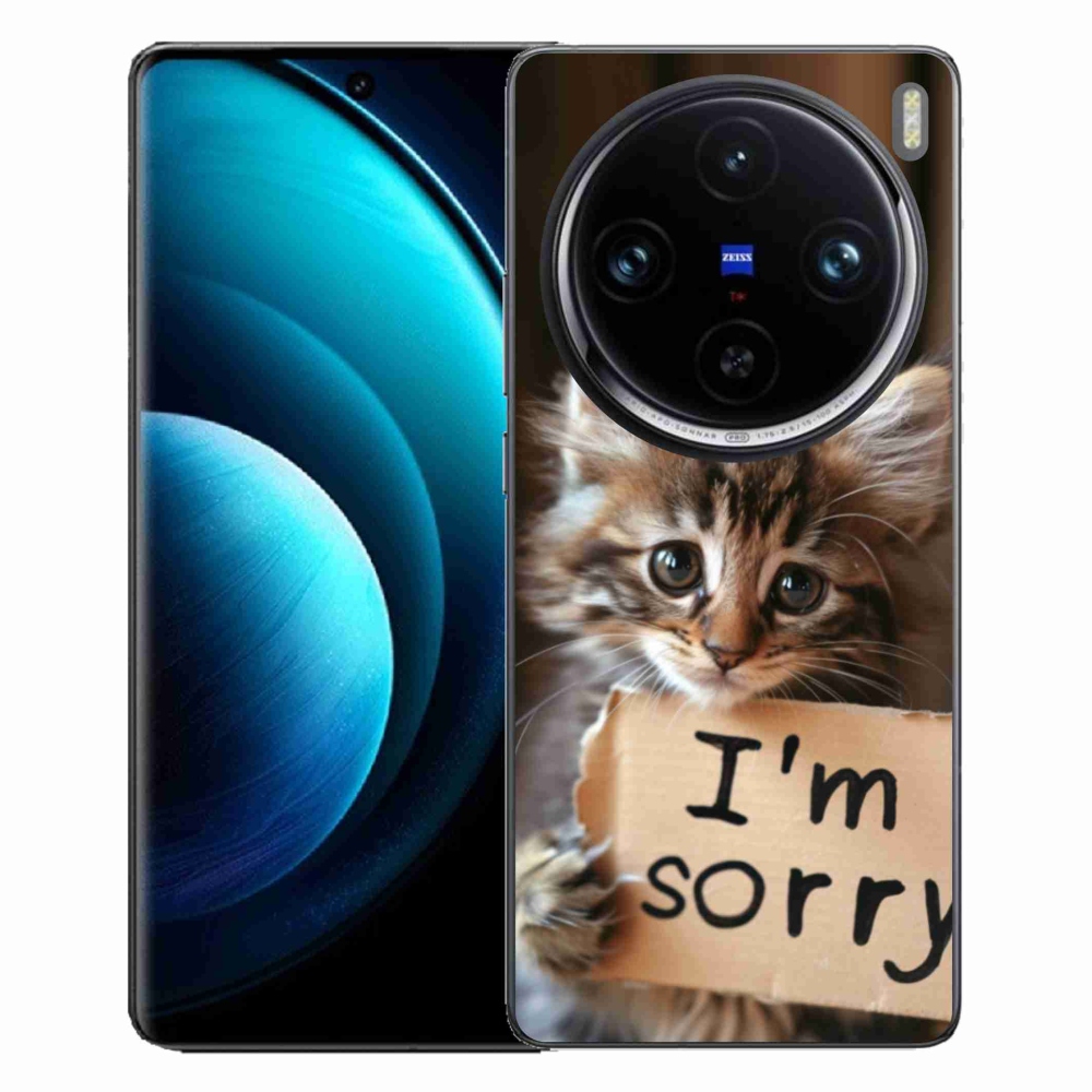 Gélový kryt mmCase na Vivo X100 Pro 5G - mačacie ospravedlnenie