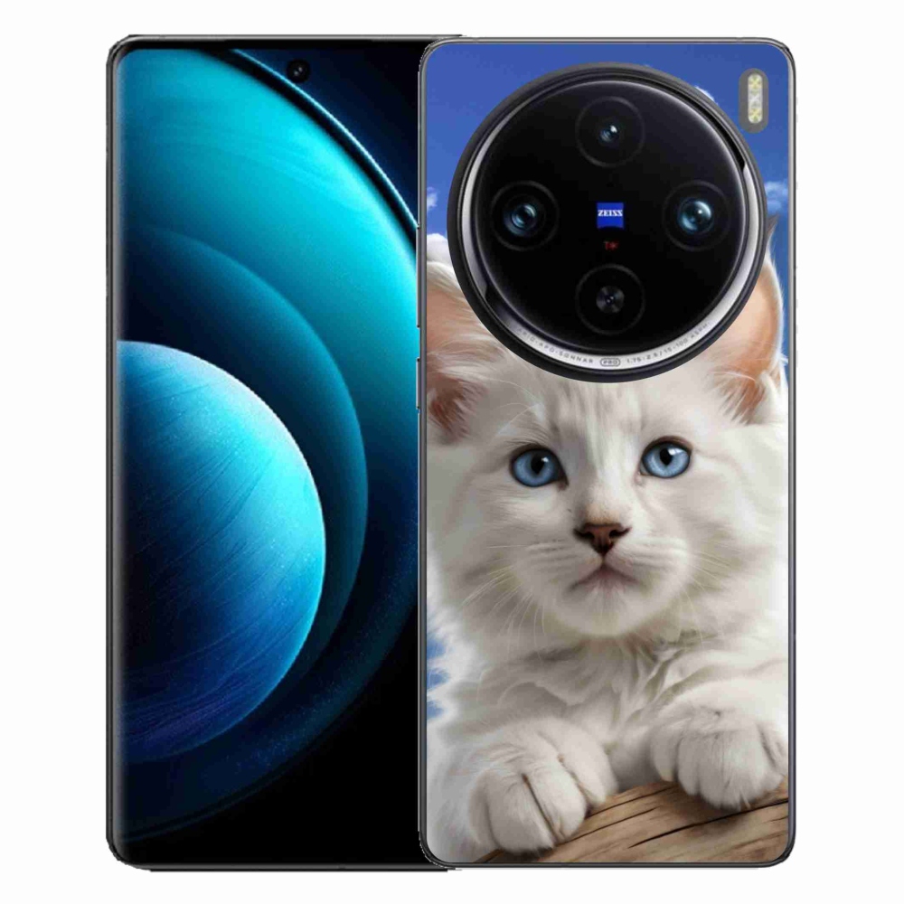 Gélový kryt mmCase na Vivo X100 Pre 5G - mačiatko a oblaky