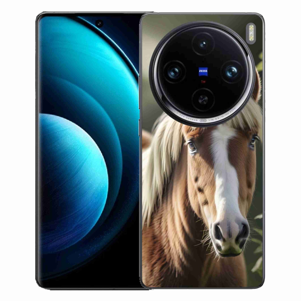 Gélový kryt mmCase na Vivo X100 Pre 5G - kôň so svetlou hrivou