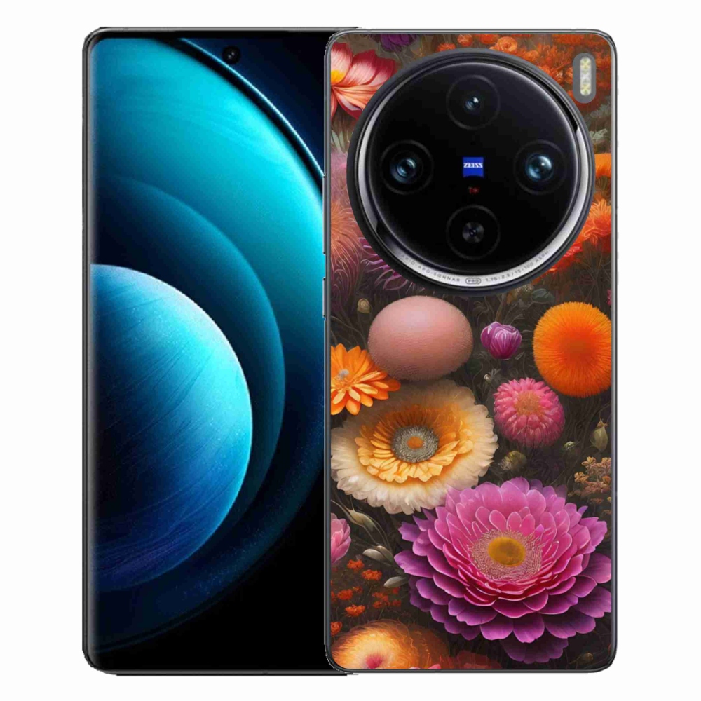Gélový kryt mmCase na Vivo X100 Pro 5G - kvetinová kompozícia