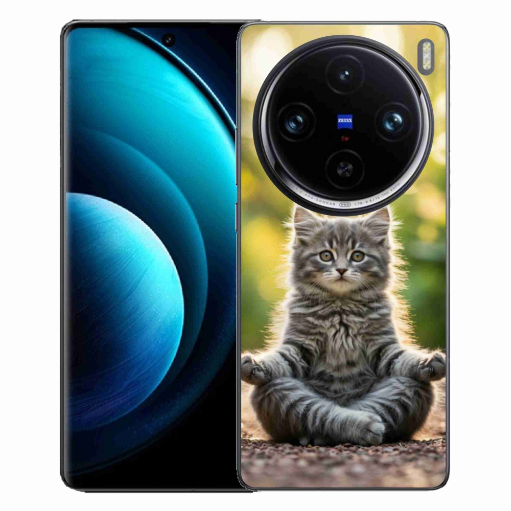 Gélový kryt mmCase na Vivo X100 Pre 5G - meditujúce mačiatko