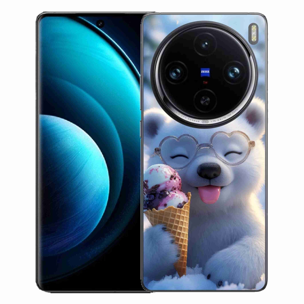 Gélový kryt mmCase na Vivo X100 Pre 5G - medvedík so zmrzlinou