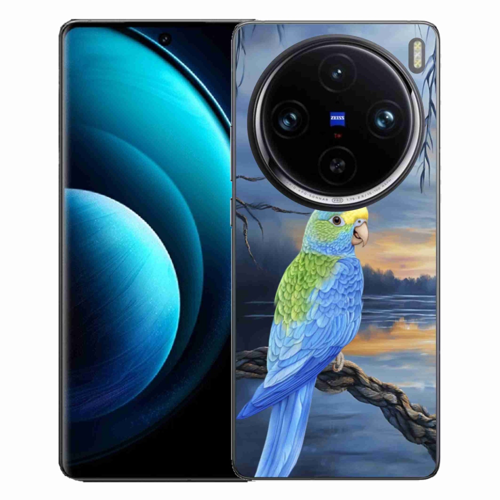 Gélový kryt mmCase na Vivo X100 Pro 5G - modrý papagáj