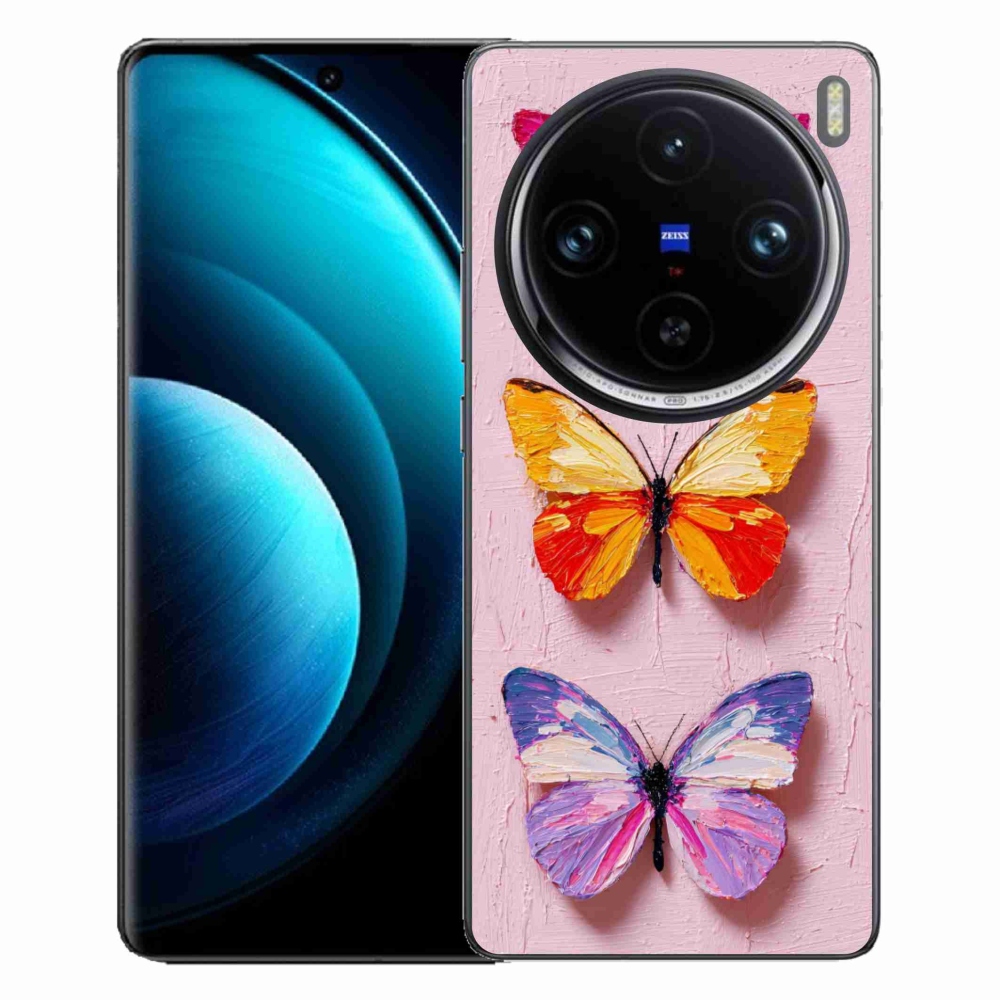 Gélový kryt mmCase na Vivo X100 Pro 5G - motýlia trojica