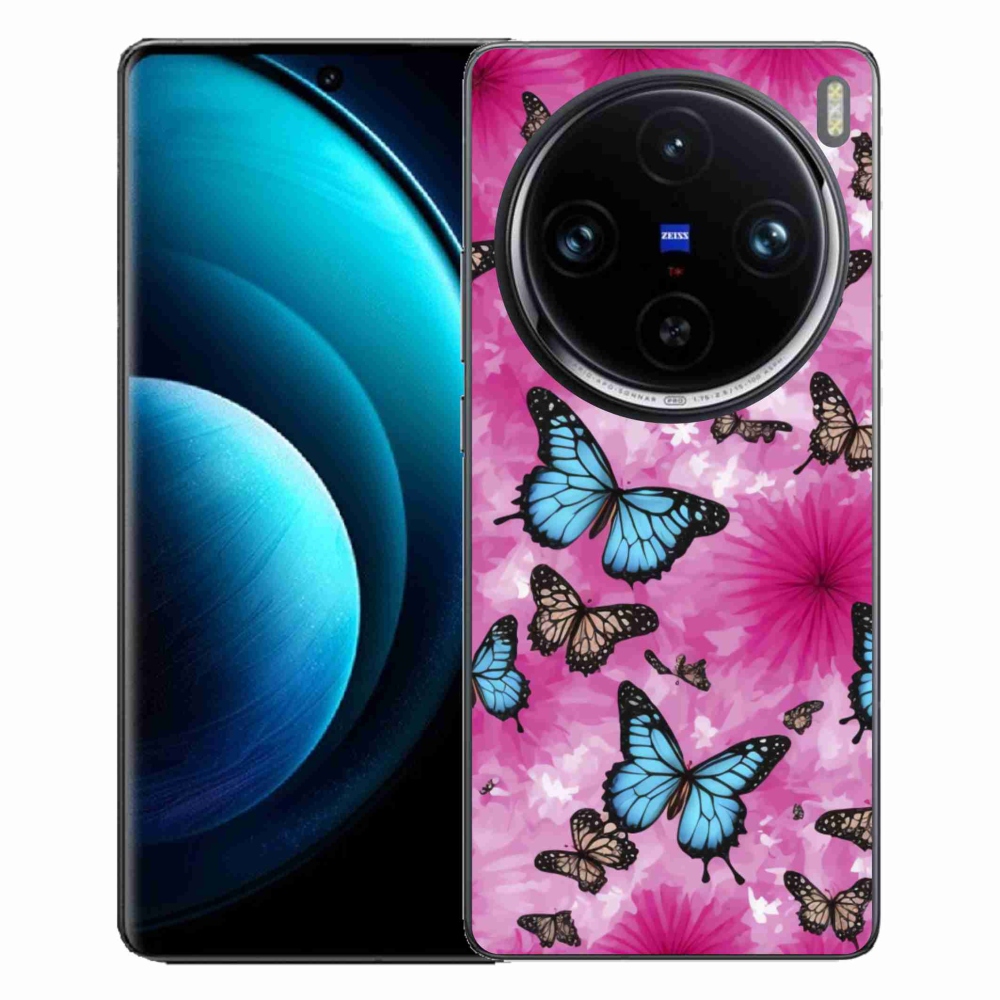Gélový kryt mmCase na Vivo X100 Pro 5G - motýlia záhrada