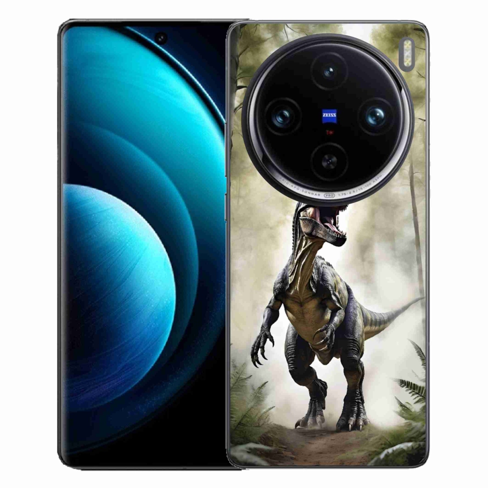 Gélový kryt mmCase na Vivo X100 Pro 5G - naštvaný T-Rex