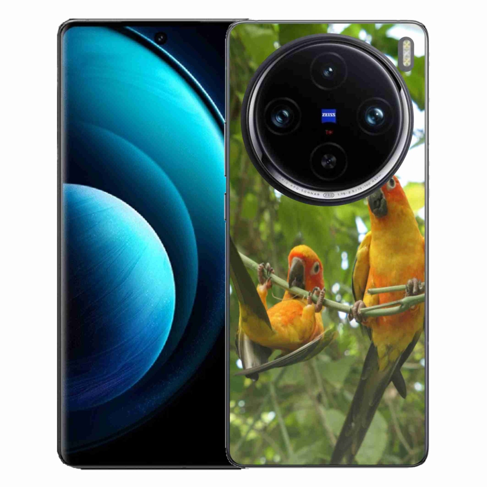 Gélový kryt mmCase na Vivo X100 Pre 5G - papagáje aratingy