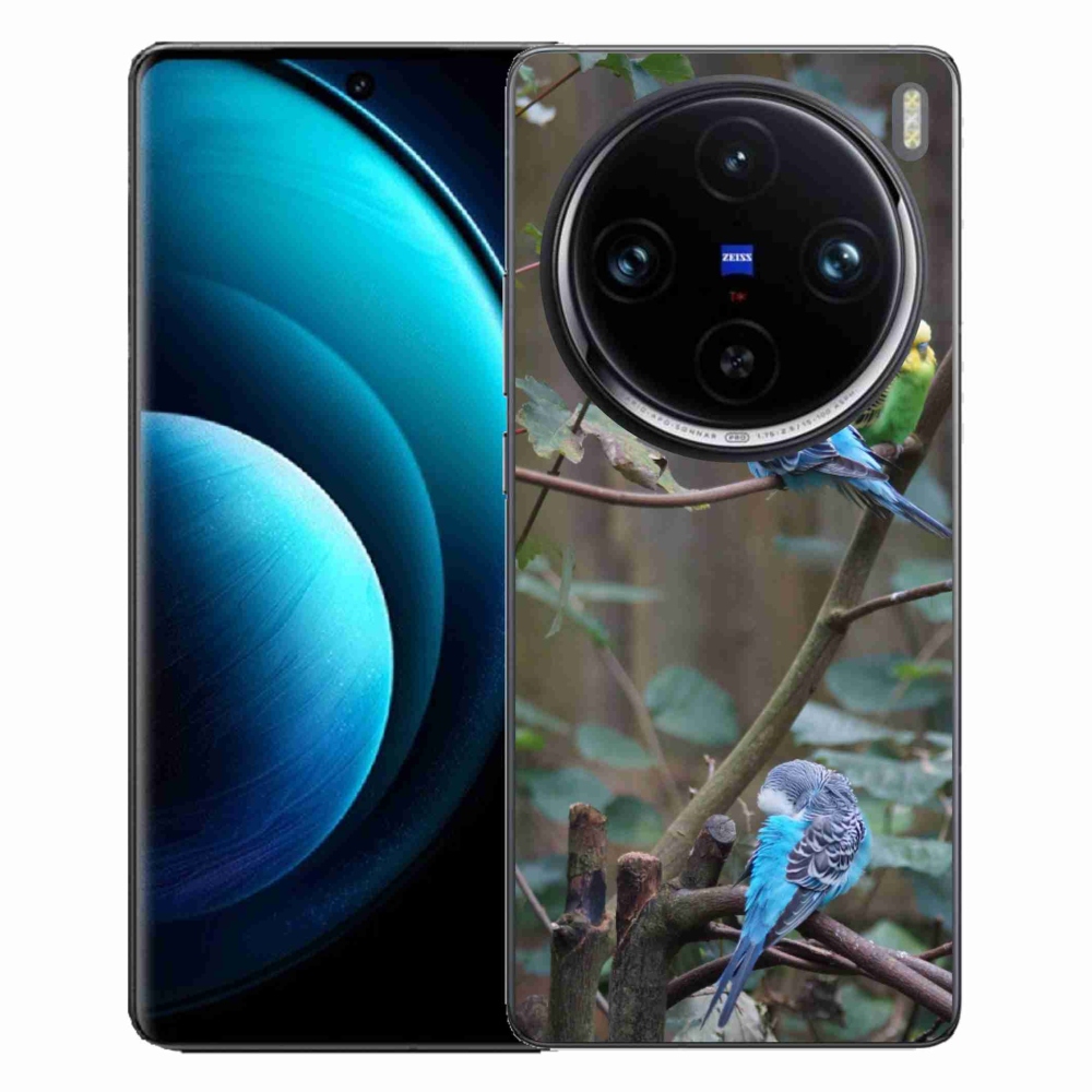 Gélový kryt mmCase na Vivo X100 Pre 5G - papagáje na vetve