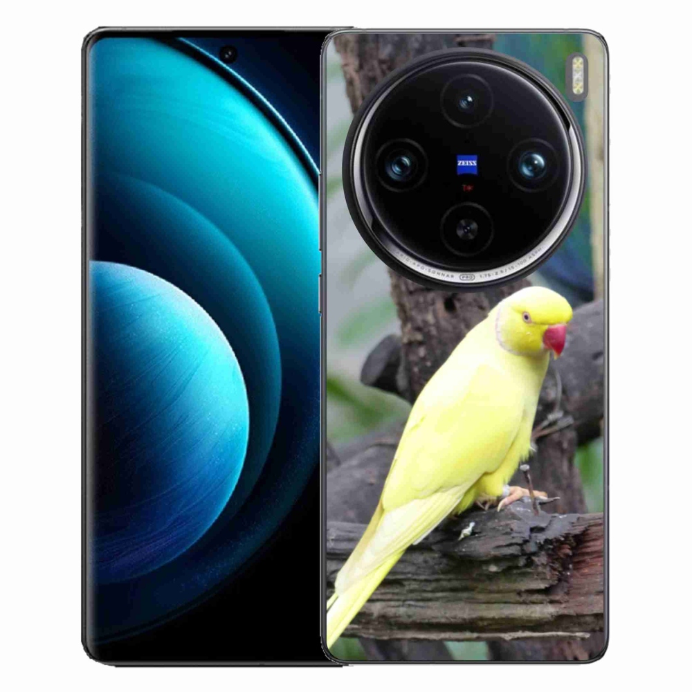 Gélový kryt mmCase na Vivo X100 Pro 5G - papagáj alexander žltý