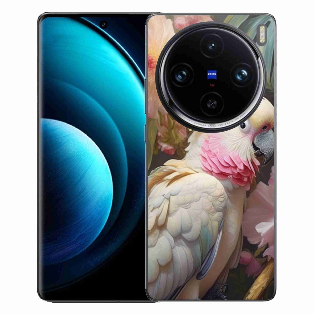 Gélový kryt mmCase na Vivo X100 Pro 5G - papagáj kakadu ružový 2