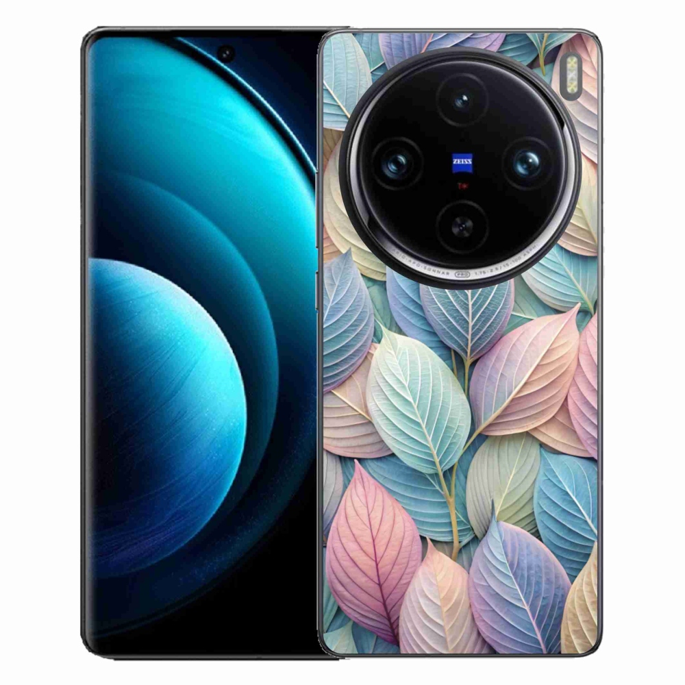 Gélový kryt mmCase na Vivo X100 Pro 5G - pastelové listy