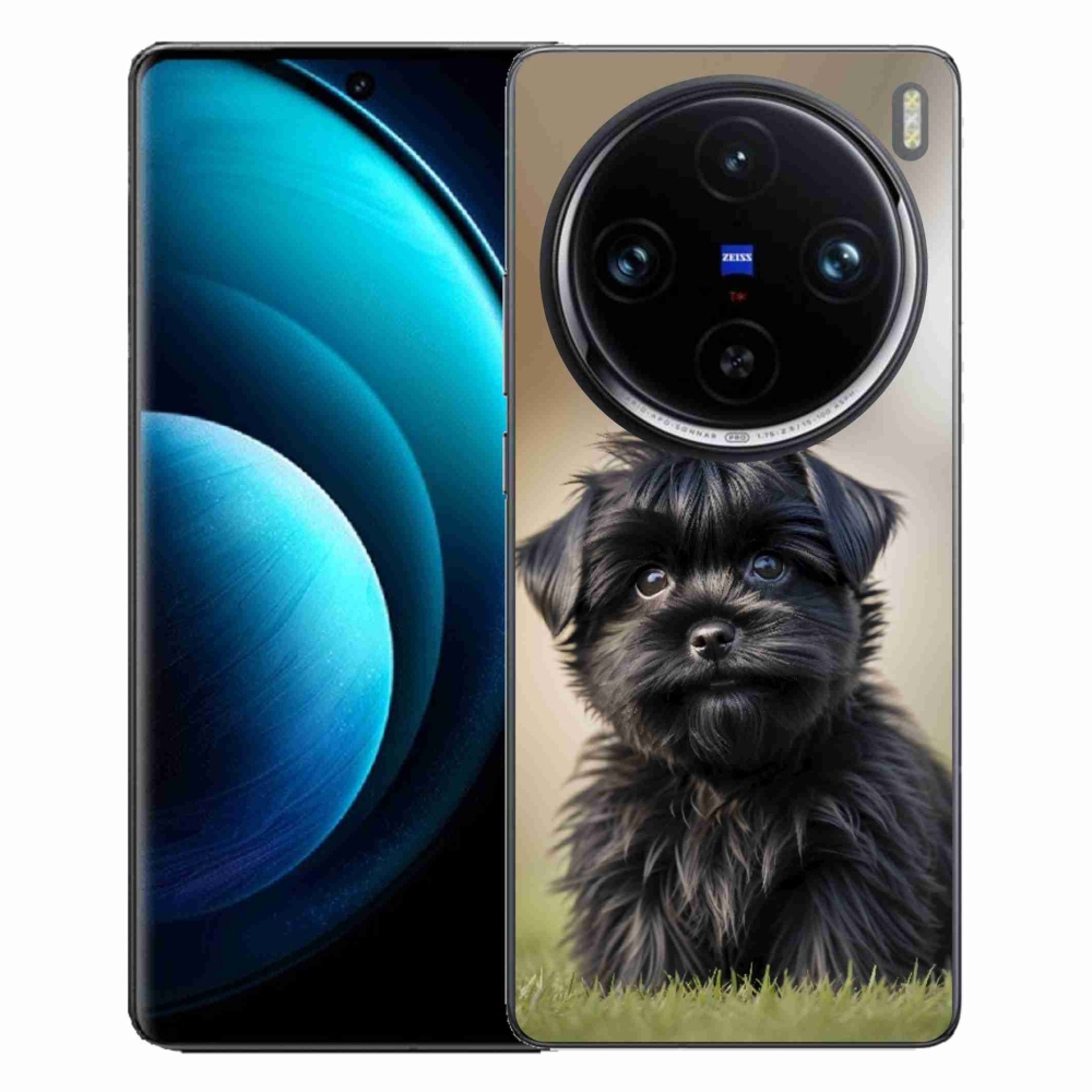 Gélový kryt mmCase na Vivo X100 Pro 5G - roztomilý čierny psík