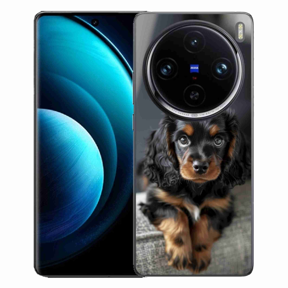 Gélový kryt mmCase na Vivo X100 Pro 5G - roztomilý dlhosrstý jazvečík