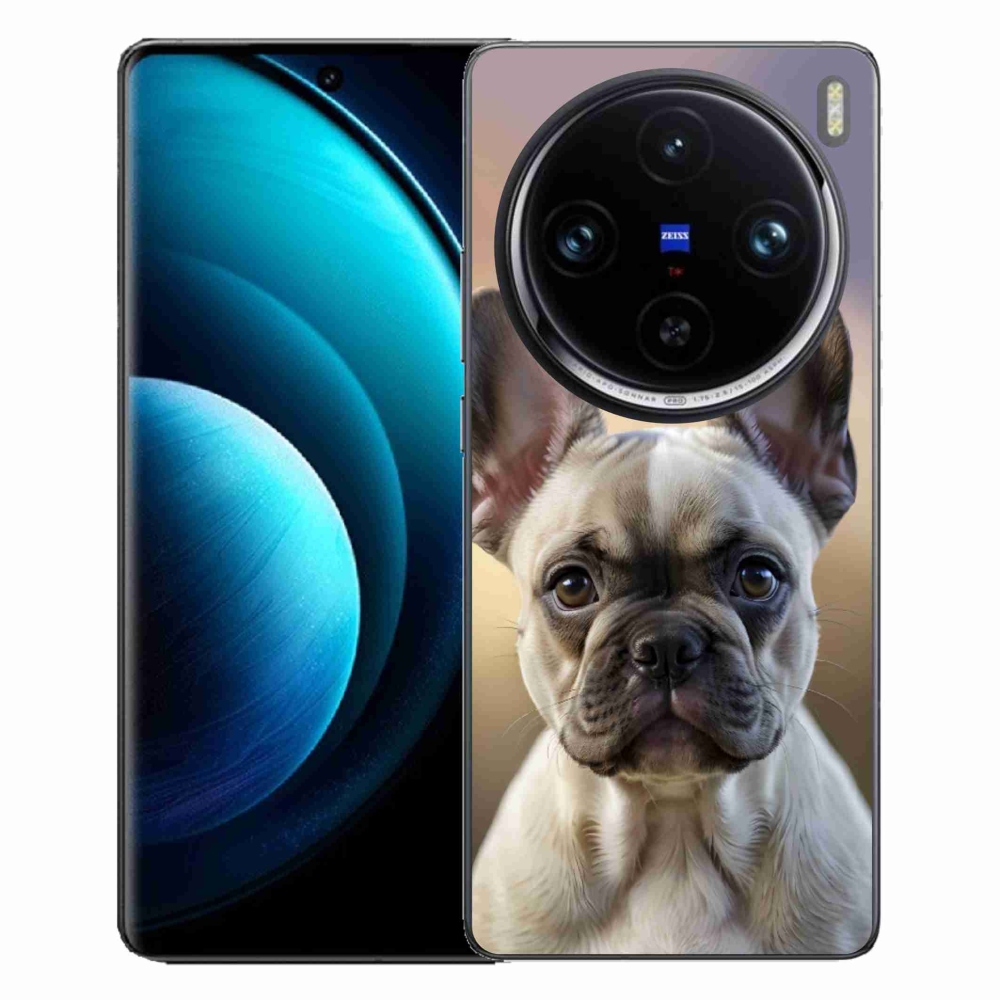 Gélový kryt mmCase na Vivo X100 Pro 5G - roztomilý francúzsky buldoček