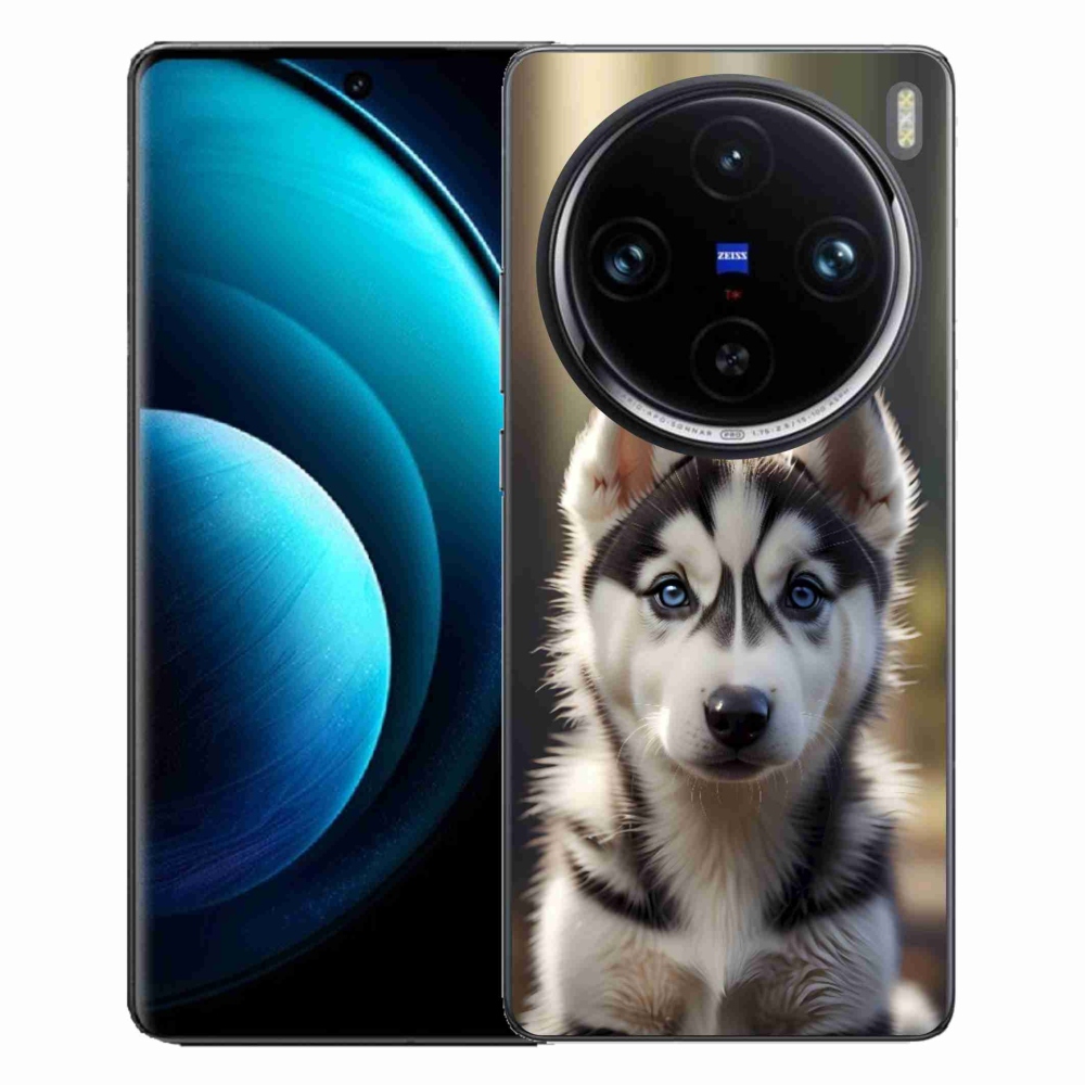 Gélový kryt mmCase na Vivo X100 Pro 5G - roztomilý sibírsky husky