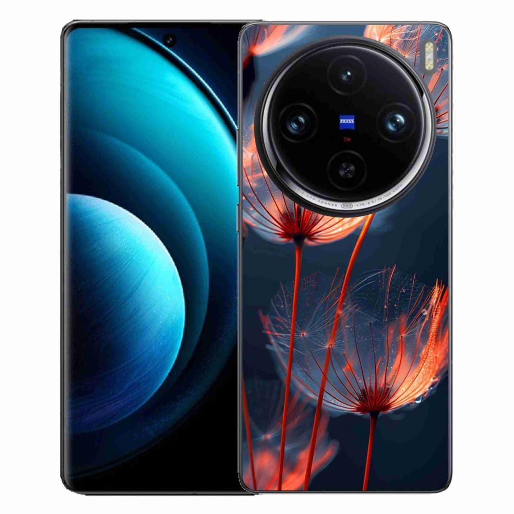 Gélový kryt mmCase na Vivo X100 Pro 5G - svetielkujúce páperie