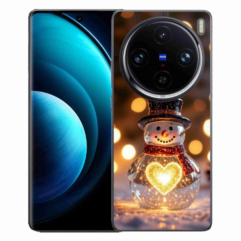 Gélový kryt mmCase na Vivo X100 Pro 5G - svietiaci vianočný snehuliak