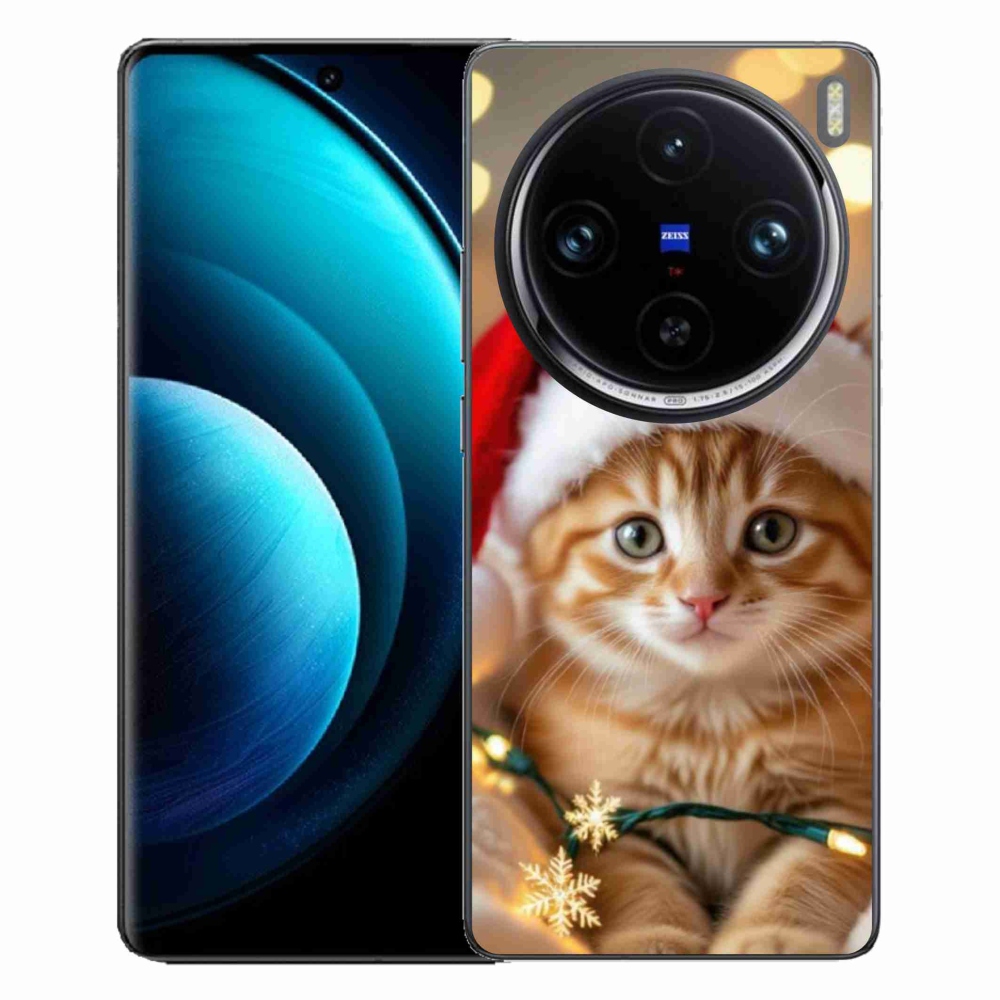 Gélový kryt mmCase na Vivo X100 Pre 5G - vianočné mačiatko