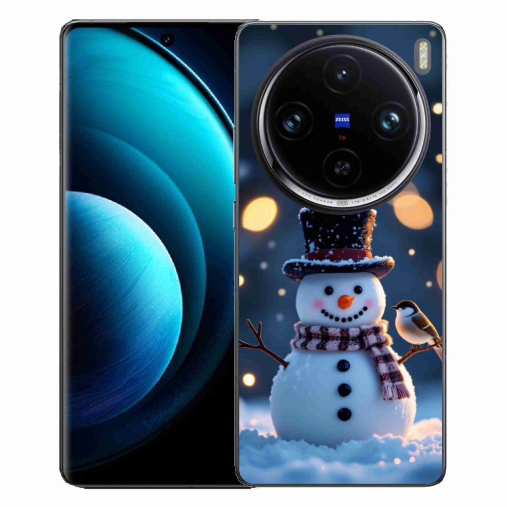 Gélový kryt mmCase na Vivo X100 Pro 5G - vianočný snehuliak