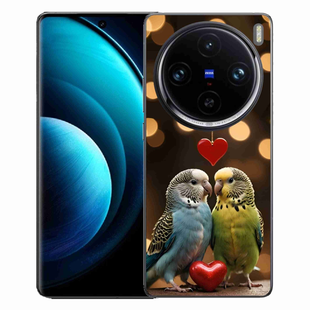 Gélový kryt mmCase na Vivo X100 Pre 5G - zamilovaní papagáje