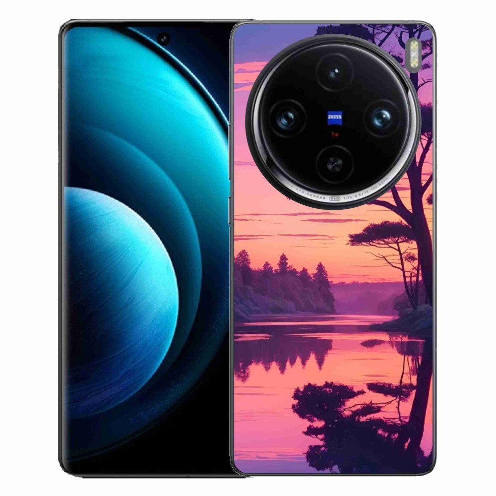 Gélový kryt mmCase na Vivo X100 Pro 5G - západ slnka nad jazerom