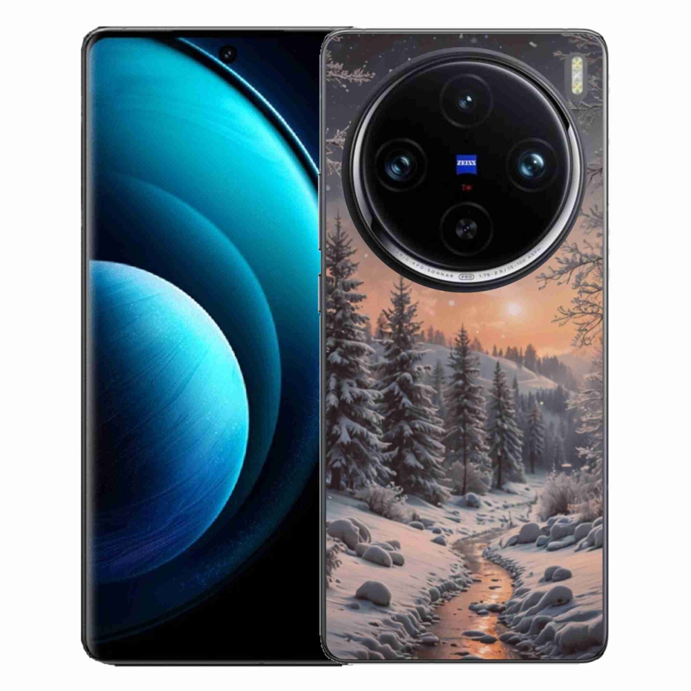 Gélový kryt mmCase na Vivo X100 Pre 5G - zimná krajina 2