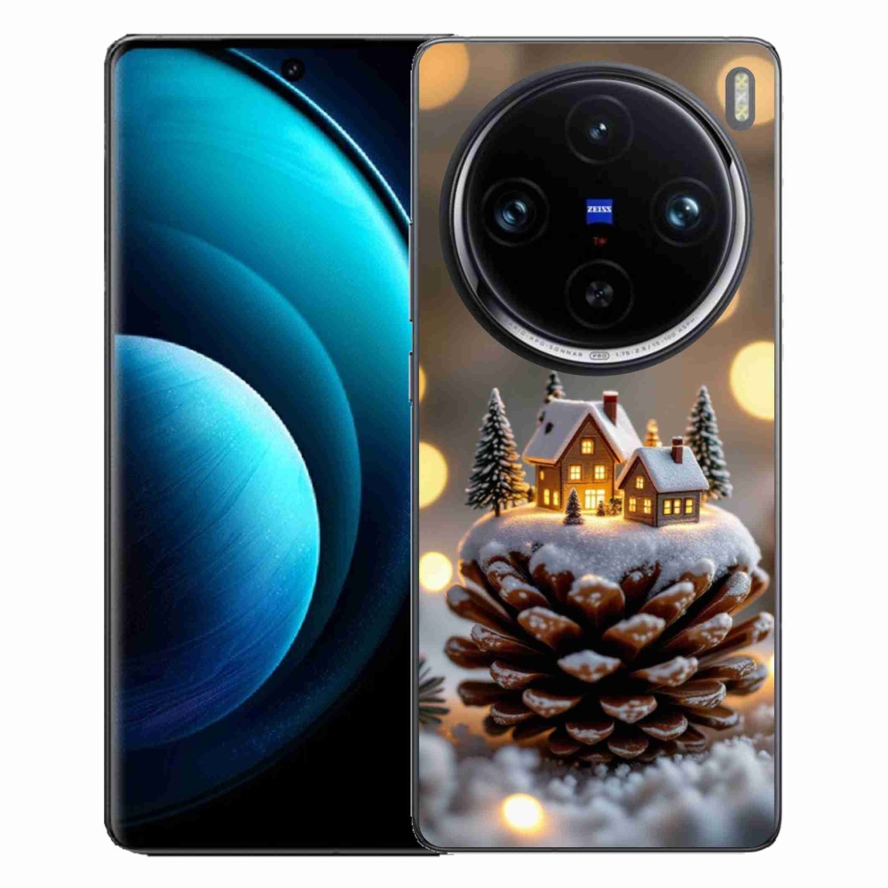 Gélový kryt mmCase na Vivo X100 Pro 5G - zimná dedinka
