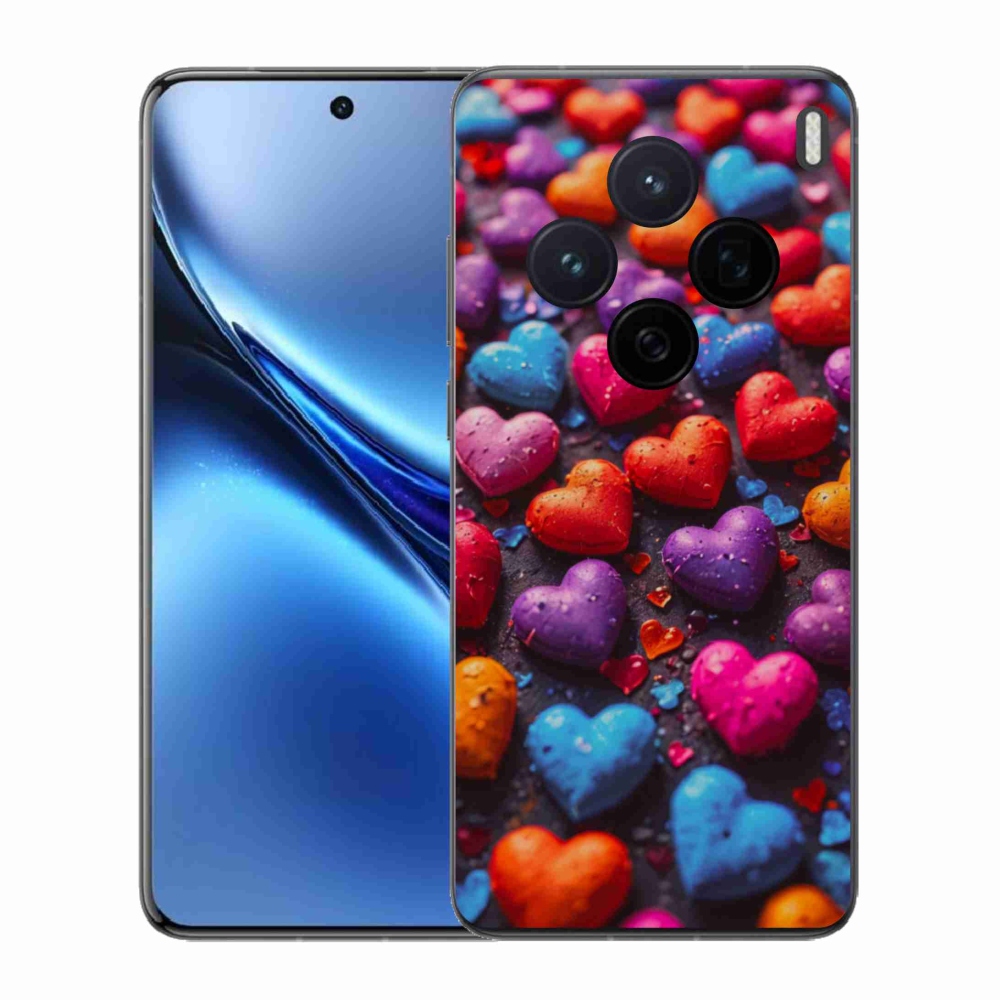 Gélový kryt mmCase na Vivo X200 5G - farebné srdcia