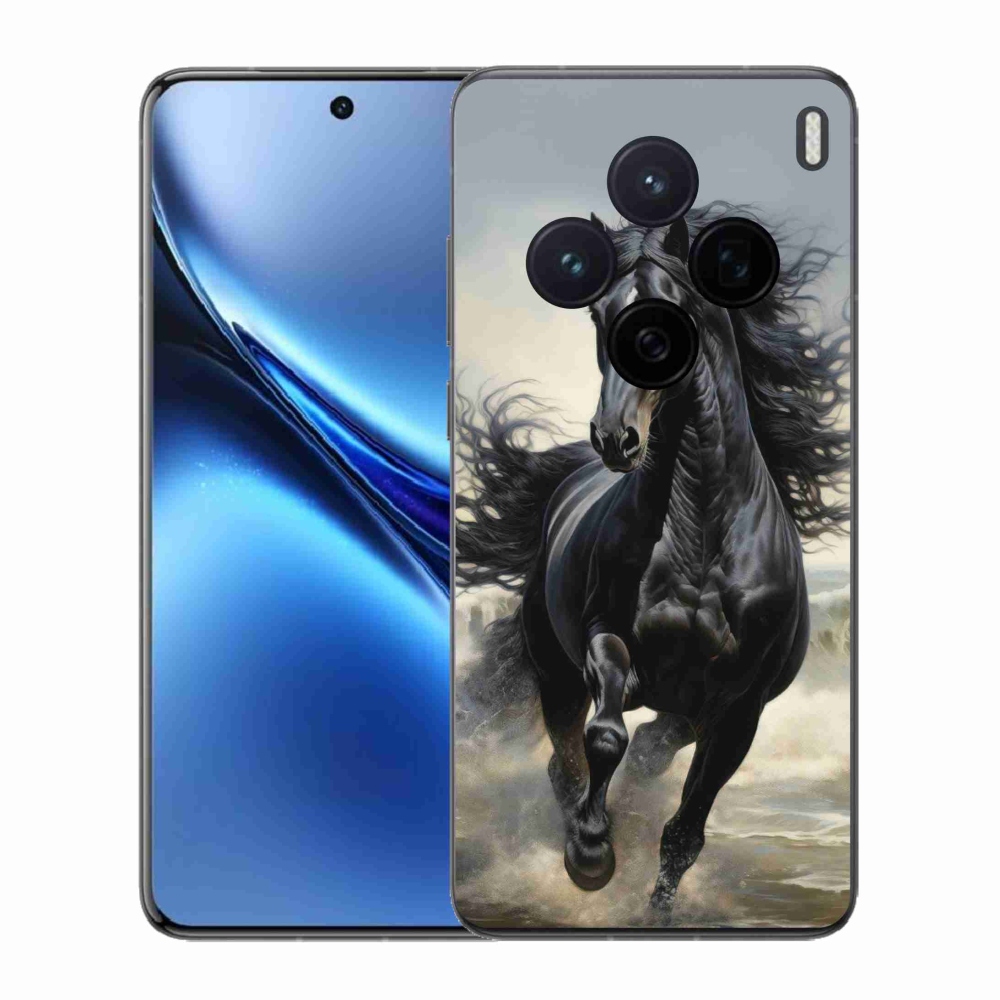 Gélový kryt mmCase na Vivo X200 5G - bežiaci čierny kôň