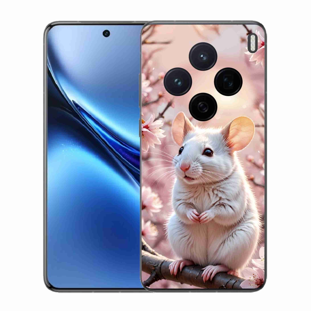 Gélový kryt mmCase na Vivo X200 5G - biela myš na vetve