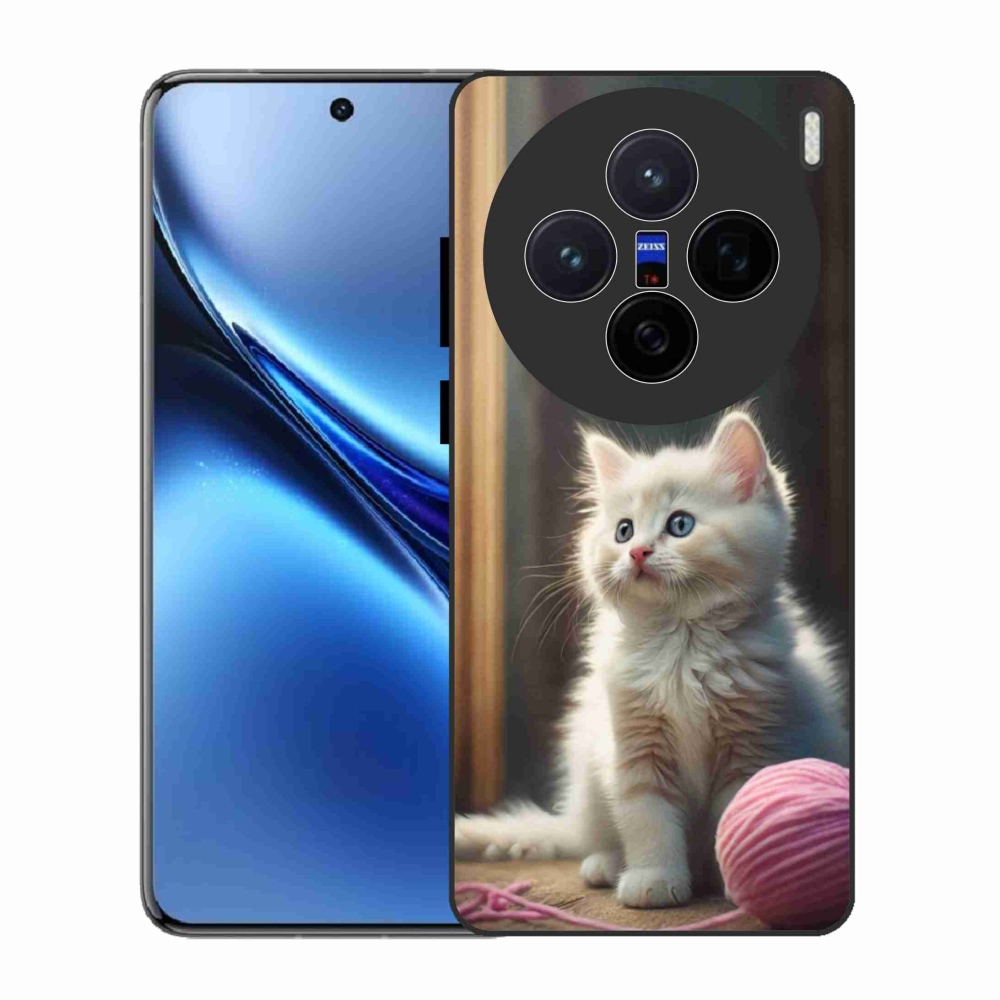 Gélový kryt mmCase na Vivo X200 5G - biele mačiatko 2